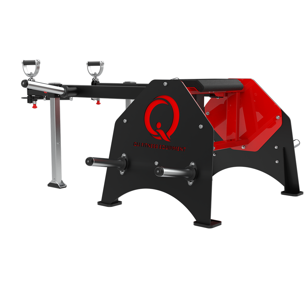 QLI QMF300 side view, showing the red Q-logo side panel and a handle post