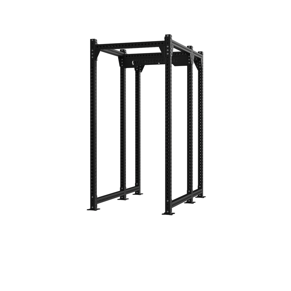 QLI QPC98 power cage from the rear, showing the base plates and top frame