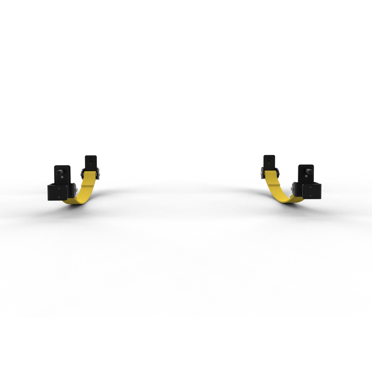 QLI QSRS49 safety straps end-on, showing the rack mounts