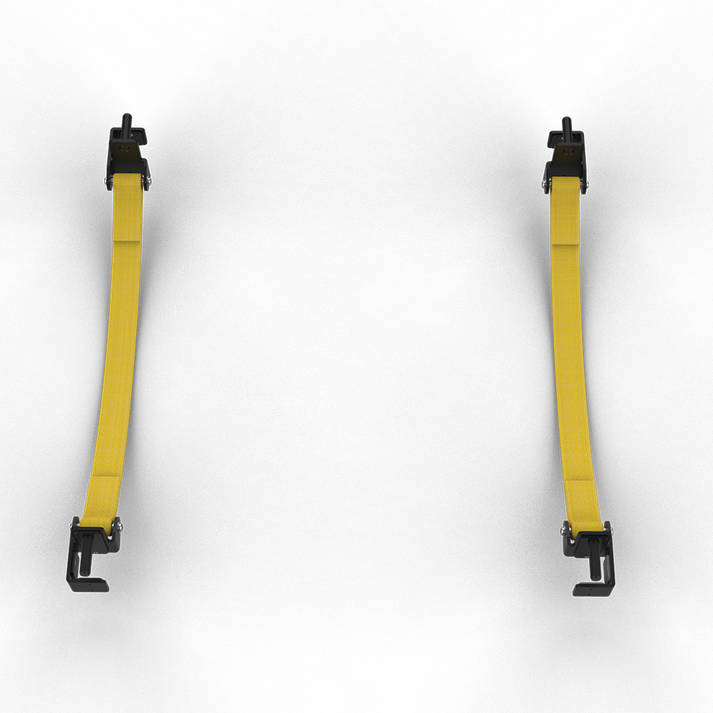 QLI QSRS49 safety strap set from above, showing both straps at full length