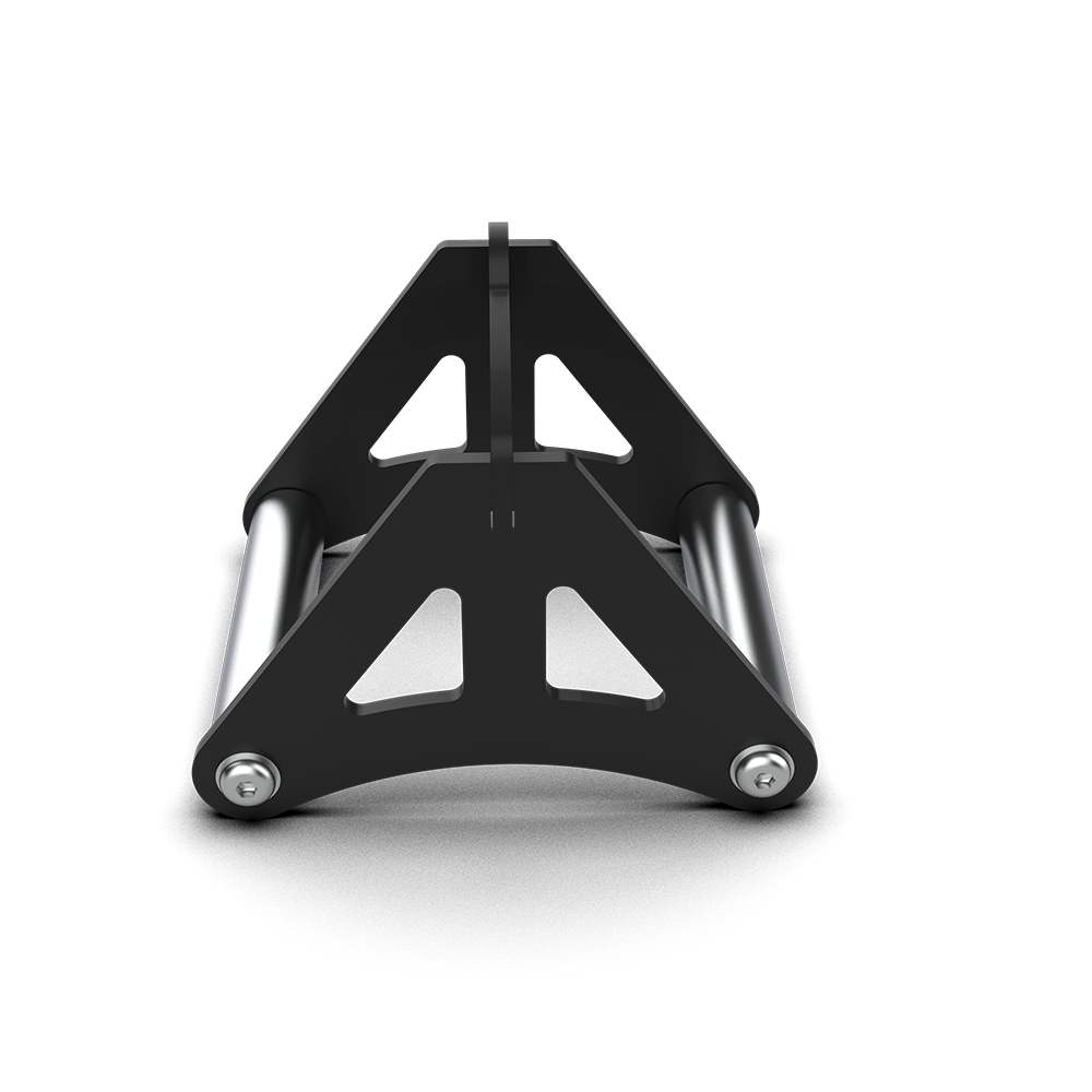 QLI Triangle Grip Handle QTGH07, a black triangular frame with a chrome roller grip