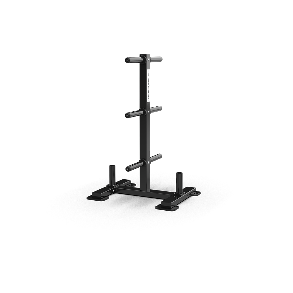 QLI QWT400 weight tree from the side, showing the pegs at three heights and the base frame