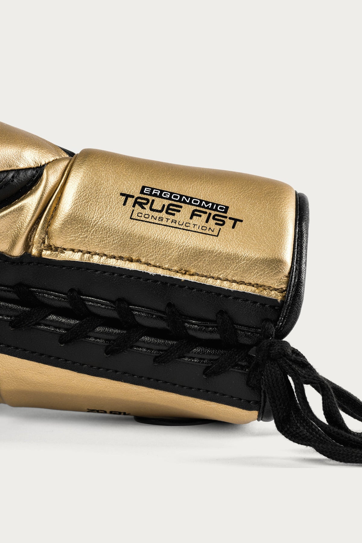 Rival RS100 Professional sparring gloves black and gold rear view
