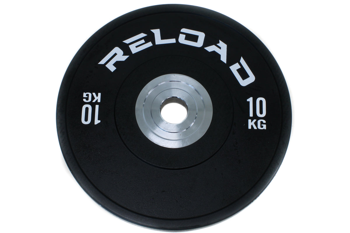Reload Blackout 10kg competition bumper plate with reinforced steel hub
