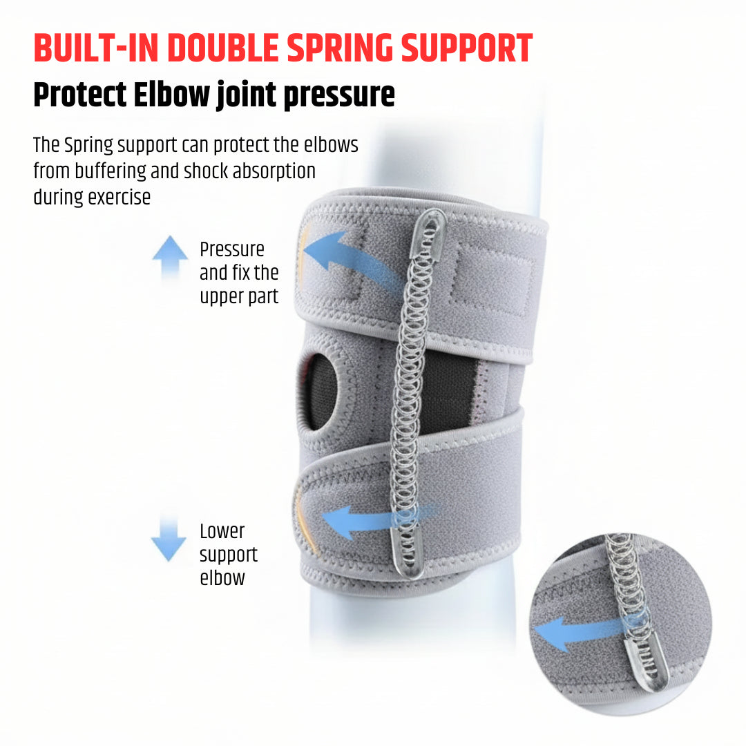 Adjustable Elbow Support Brace with Spring support