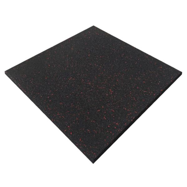 Red Fleck Rubber Gym Flooring 1m | 15mm - Commercial