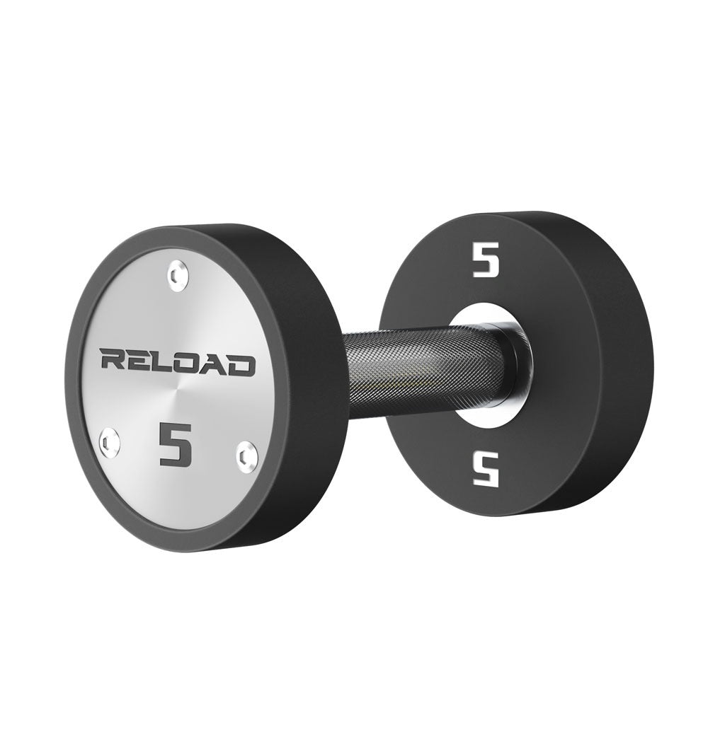 Reload Premium Round Dumbbells | TPU Coated 5kg Sold in pairs