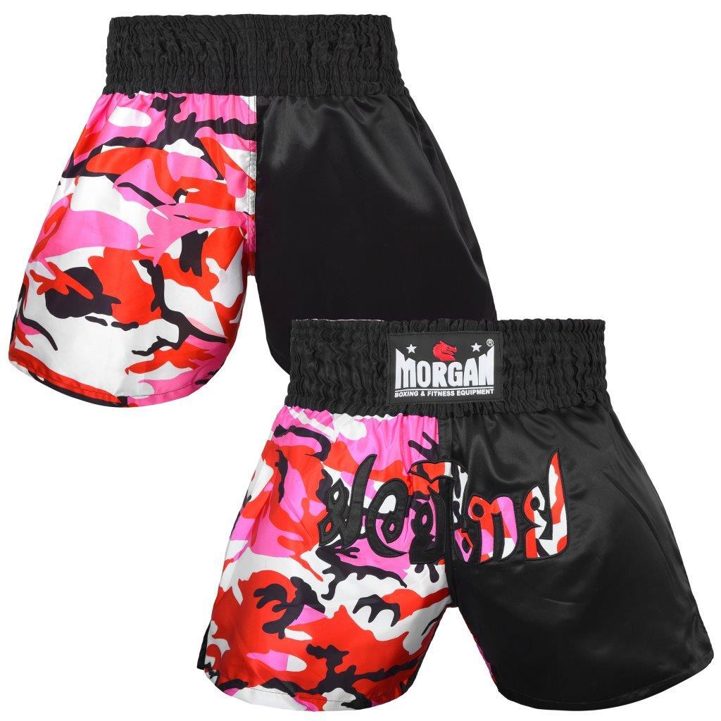 Morgan 50/50 Diabla Camo Muay Thai shorts, front view