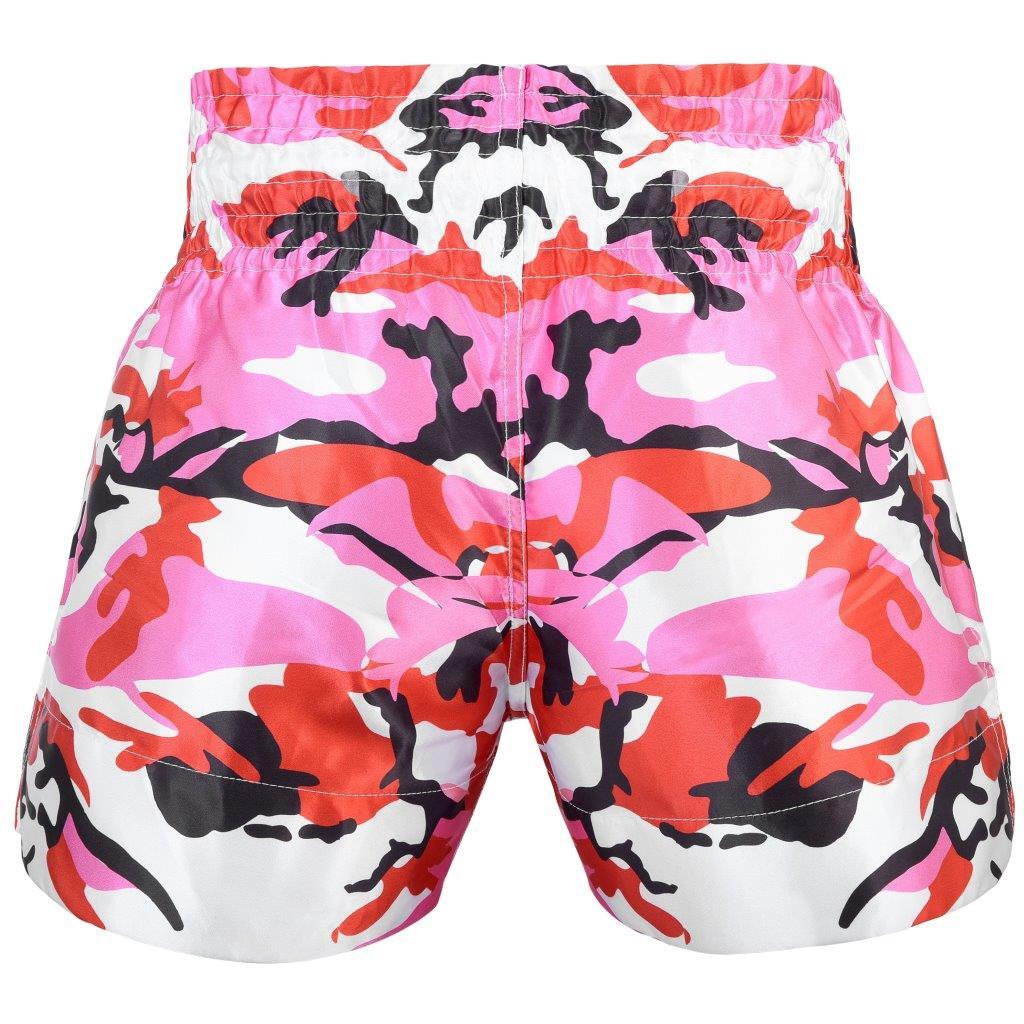 Morgan Pink Diabla Camo Muay Thai shorts, detail view
