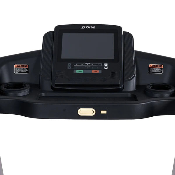 premium smart treadmill with incline and foldable design close up screen