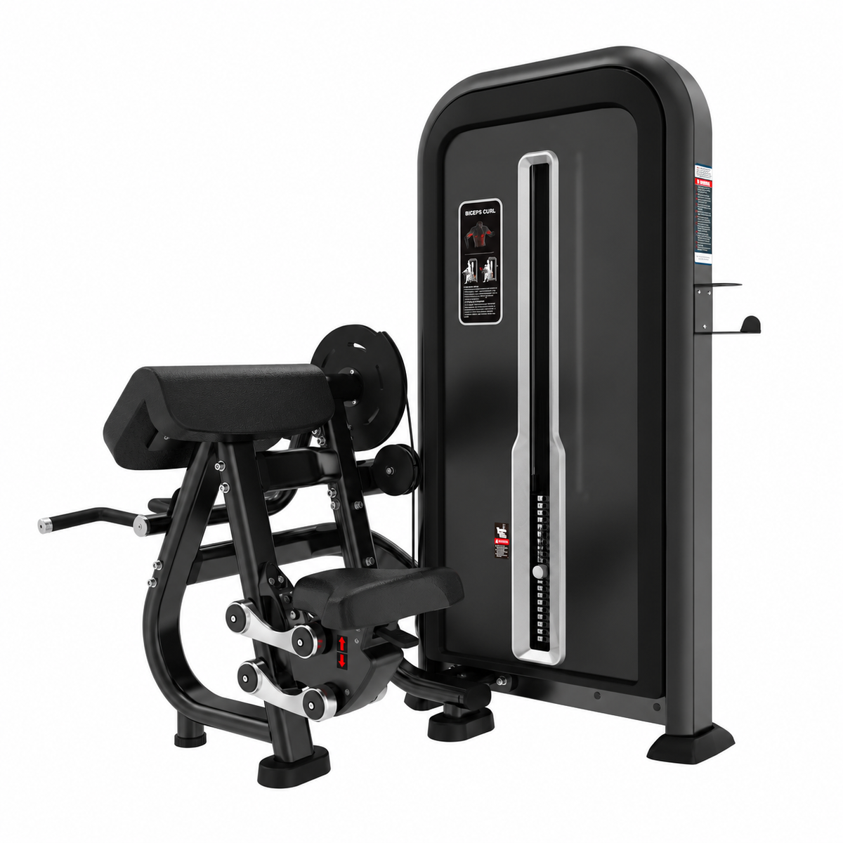 T-MAX Series bicep curl pin loaded machine TY05 - commercial arm machine with 80kg weight stack