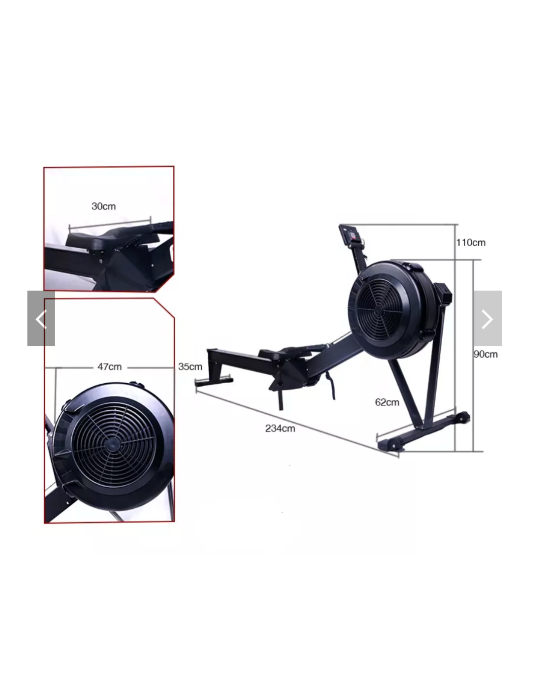 Reload Pro X air rower key features overview