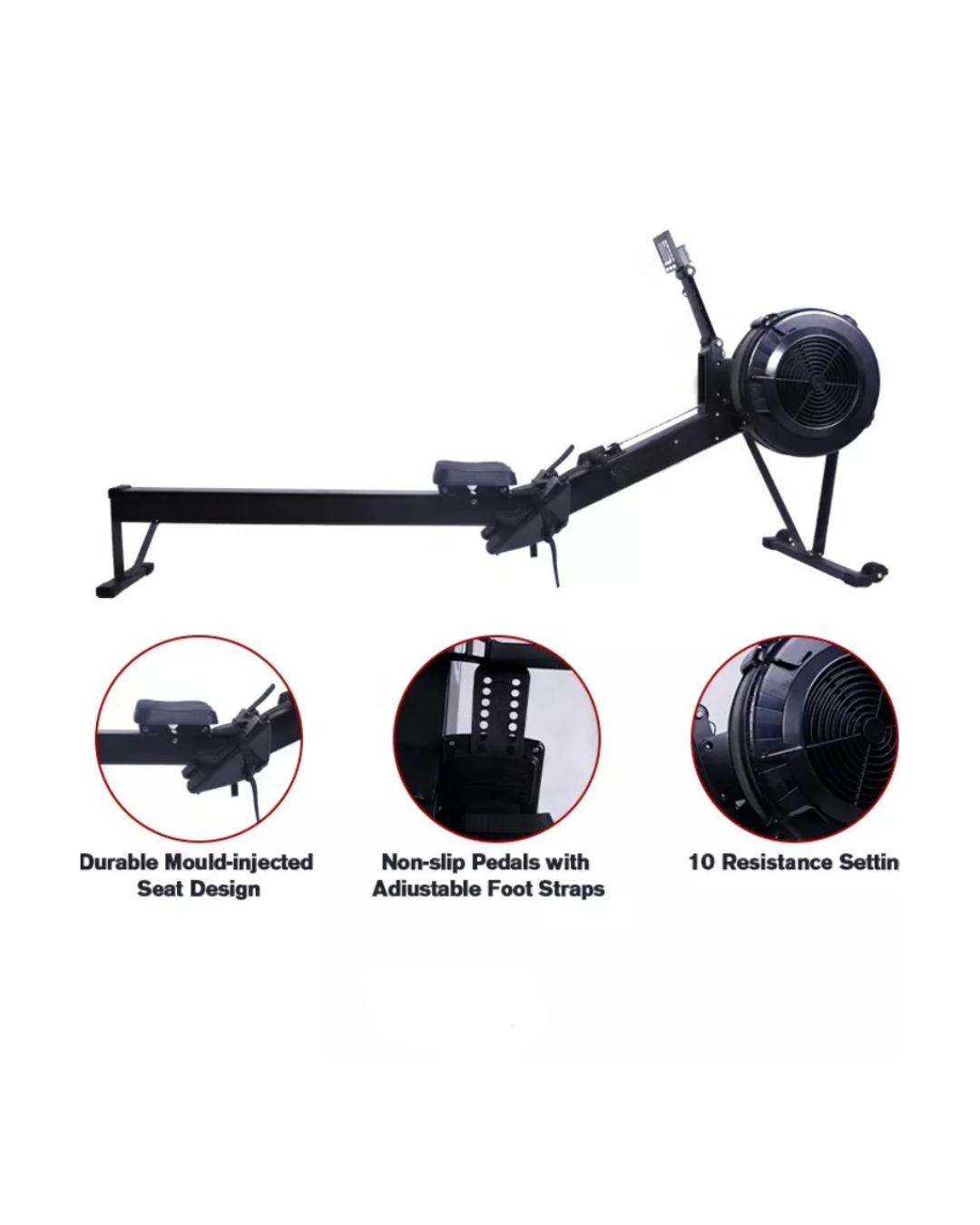 Reload Pro X air rower specifications and warranty overview