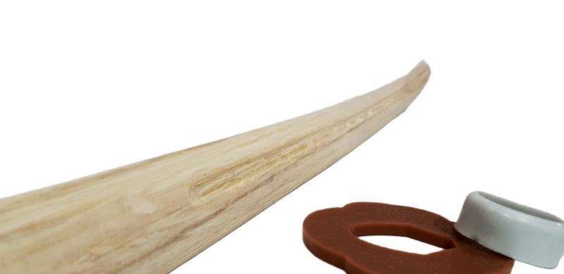 Morgan White Oak Wooden Bokken, detail view