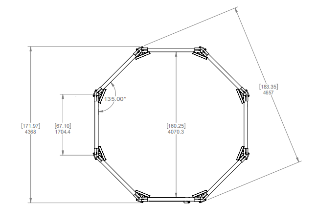 Onyx 4m MMA cage dimensions diagram
