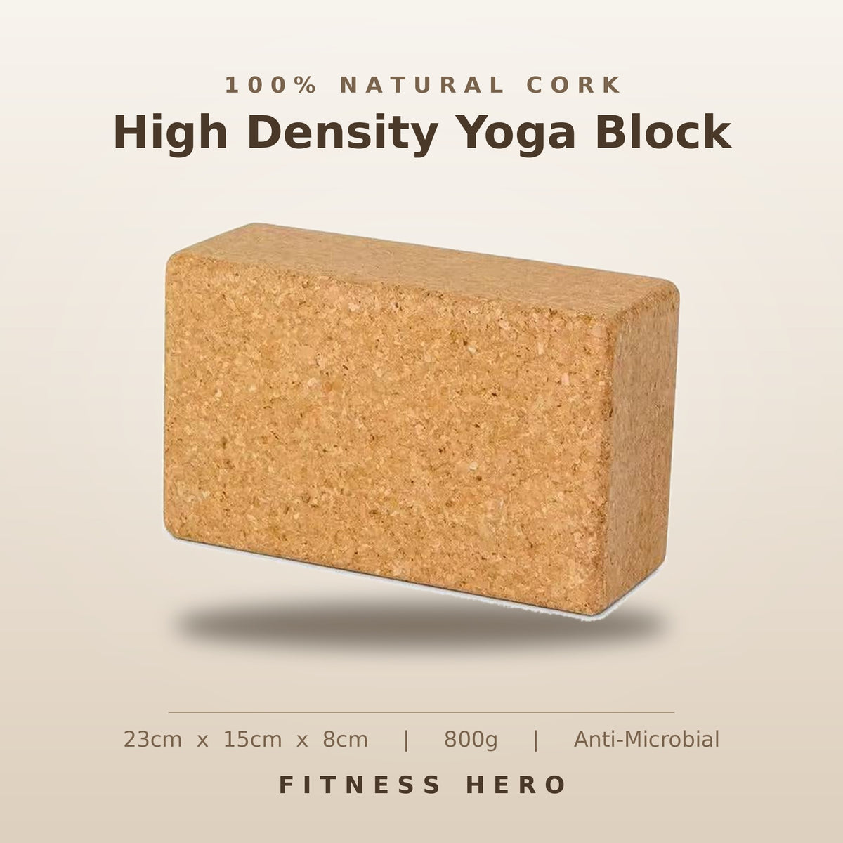 High Density Cork Yoga Block
