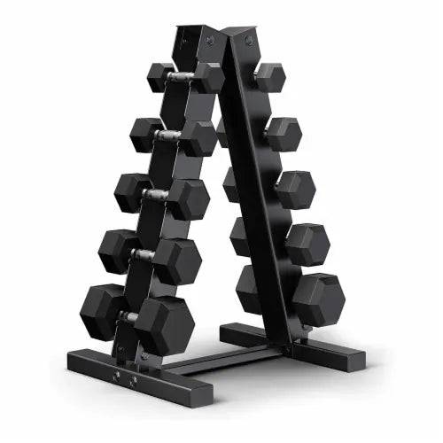 Hex Dumbbell Set & Rack | 5 Pairs (1kg - 5kg) - Fitness Hero