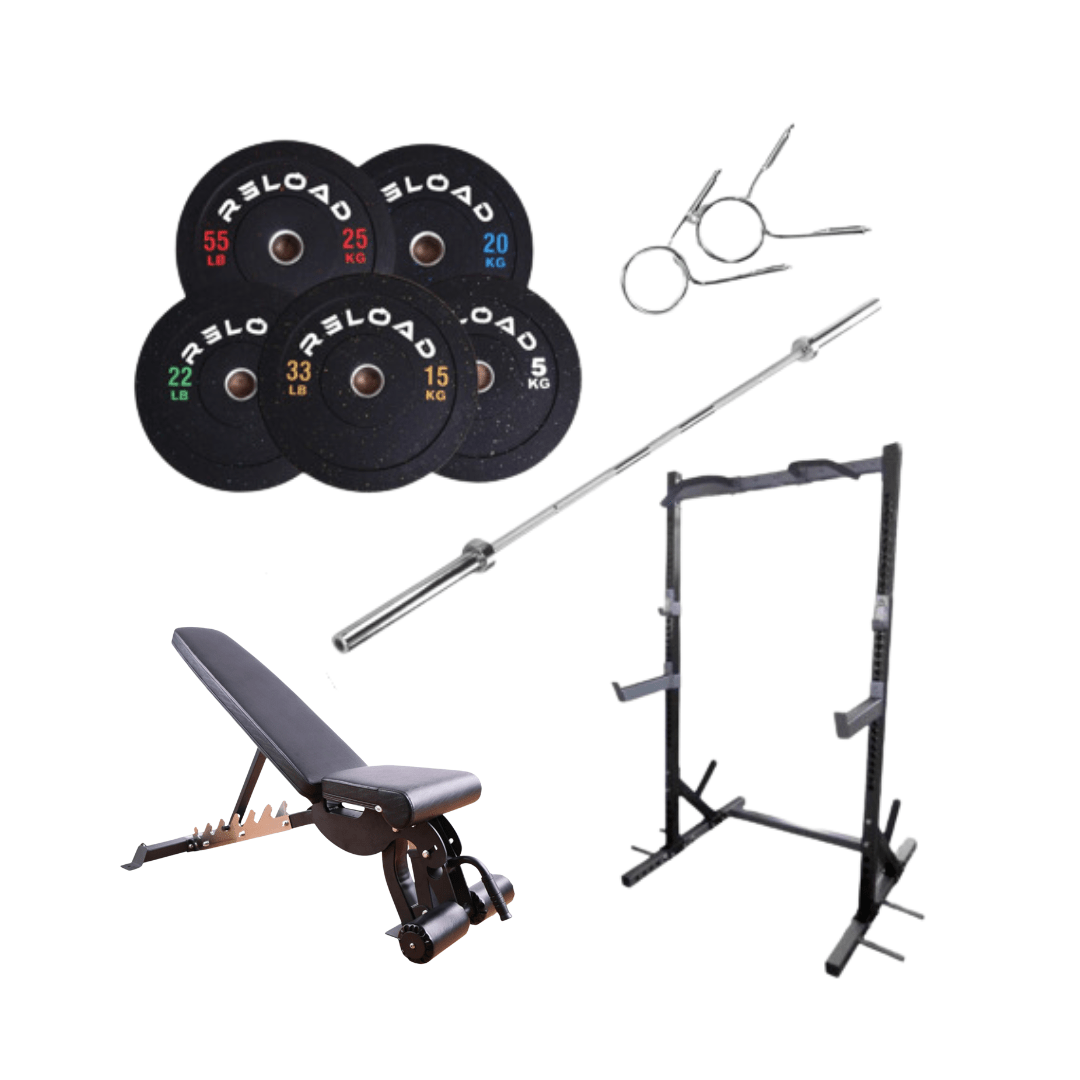 Power Rack & Bumper Plate Home Gym Package 15 - Fitness Hero