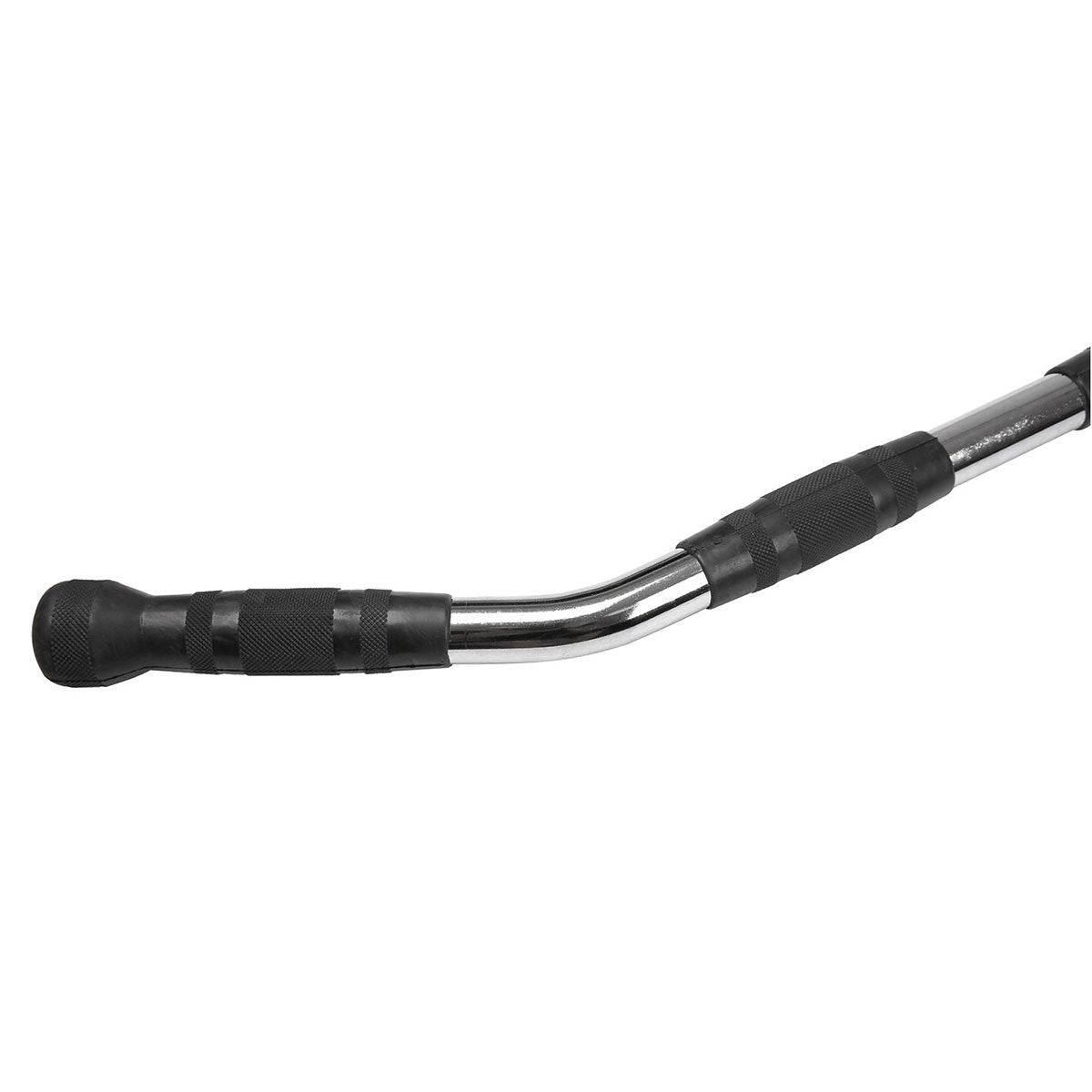 Lat pulldown cable attachment bar 120cm on white background, Fitness Hero Sydney.