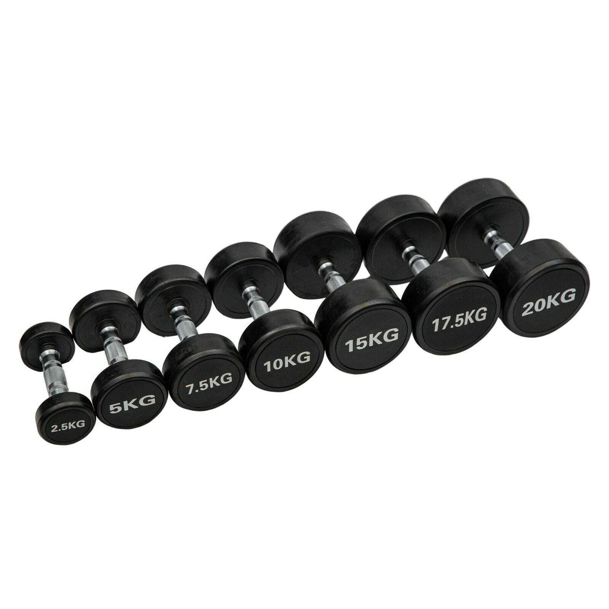 10kg - 20kg Round Dumbbell Set | 5 Pairs - Fitness Hero