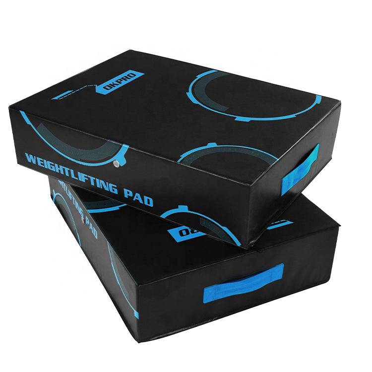 Weightlifting drop pads pair black and red - Fitness Hero