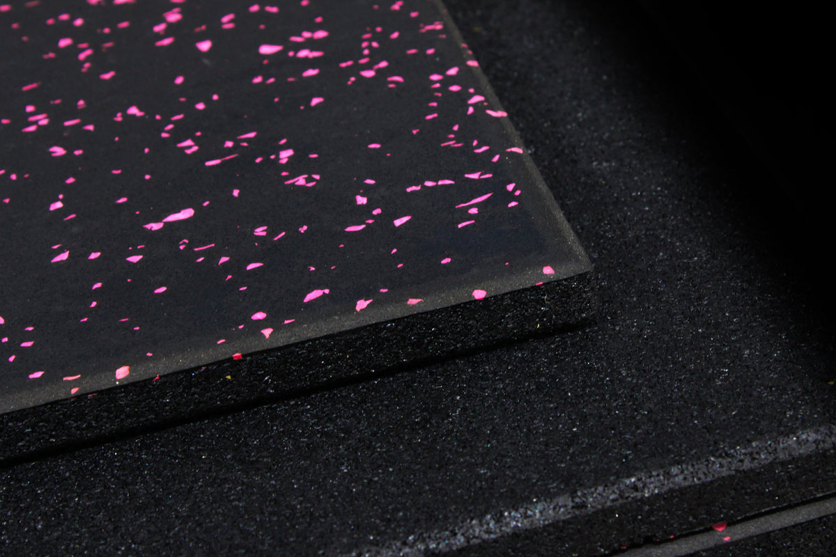Premium pink Fleck Rubber Gym Flooring 1m | 15mm