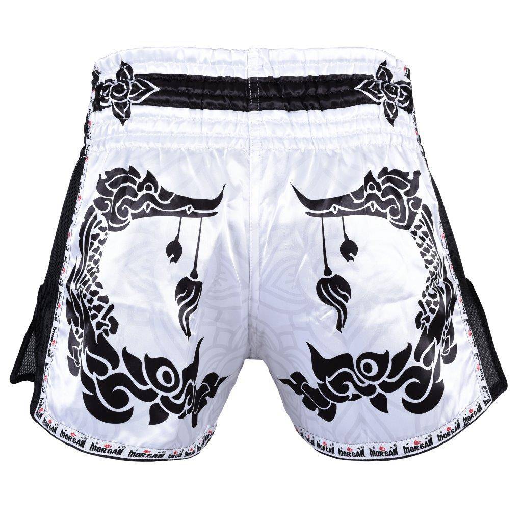 Morgan White Dragon Muay Thai Shorts - Fitness Hero