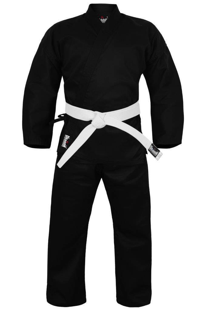 Dragon Karate Uniform (Black) - 8oz