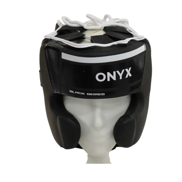 onyx black series head guard boxing muay thai protection