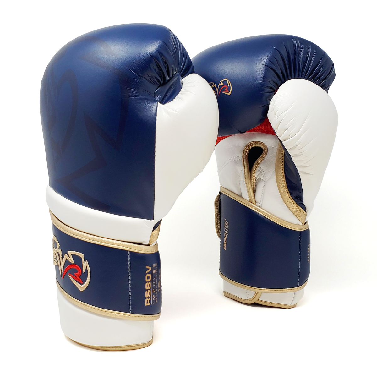 Rival RS80V Impulse sparring gloves navy palm view with mesh panel