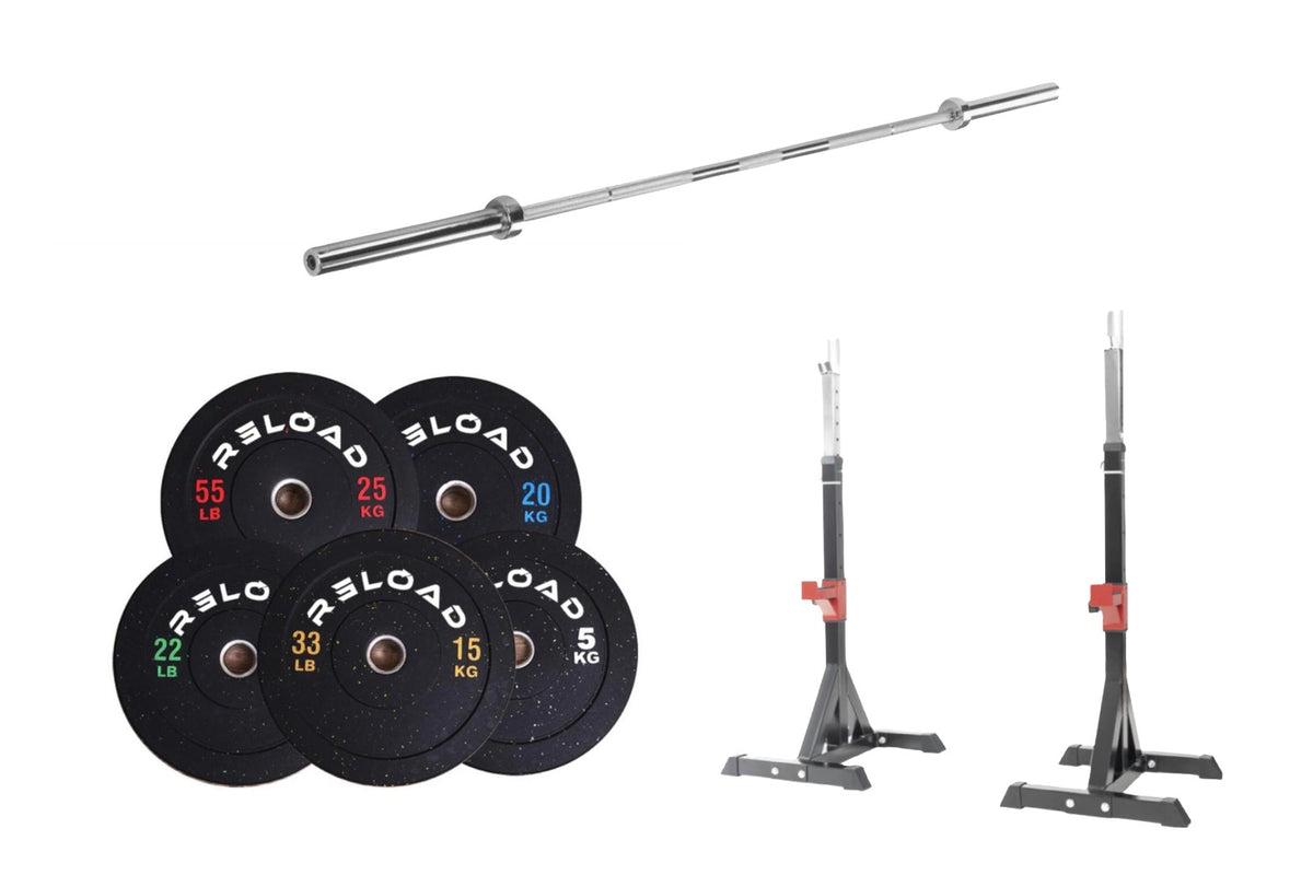 Reload Bumper Plate 100kg  Barbell & Squat Rack Packages - Fitness Hero Brand new