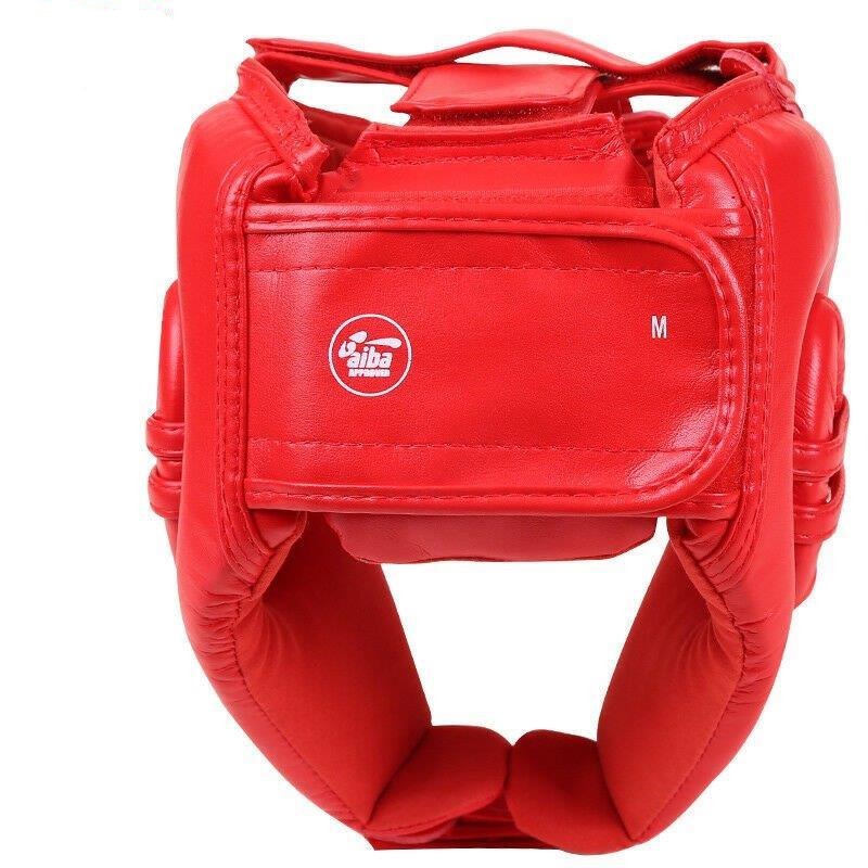 The Wesing sports head guards which are Asia premier combat sports equipment brand. Wesing head guards have been used in some of the worlds most prestigious amateur boxing events and have met the highest standards and criteria required to be endorsed and approved by AIBA. Available in two colours and three sizes. Back shot of red