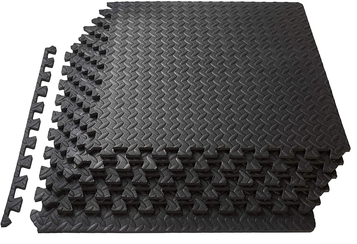 Eva Foam | Gym Flooring Puzzle Mats - Black - Fitness Hero Brand new