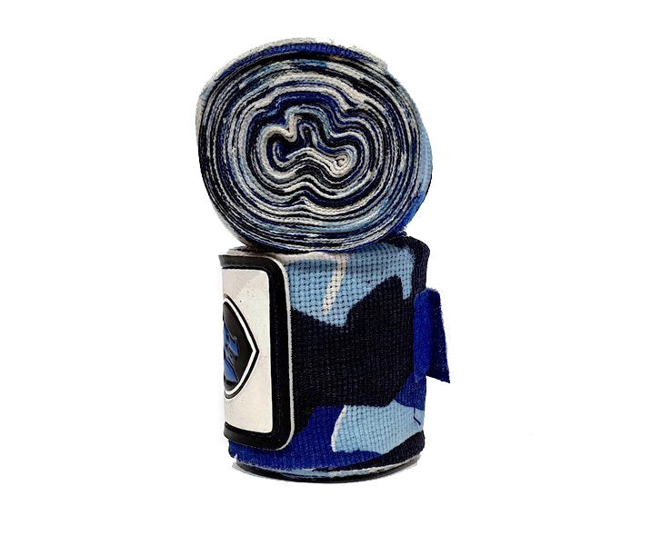 Fitness Hero offer the Morgan Camo Style Elastic Hand Wraps. These camo hand wraps provide you with an enhanced-thickness material. It is a must-have kit for boxing under gloves in contact and sports training. Easy to roll away for quick application and storage. Available in 3 camo colours