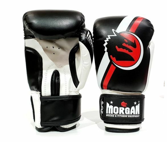 Kids boxing gloves by Morgan Sports. Available in 2 sizes and 3 colours