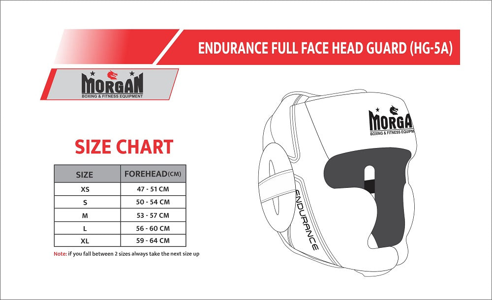 Morgan V2 Endurance Full Face Head Guard - Fitness Hero Brand new