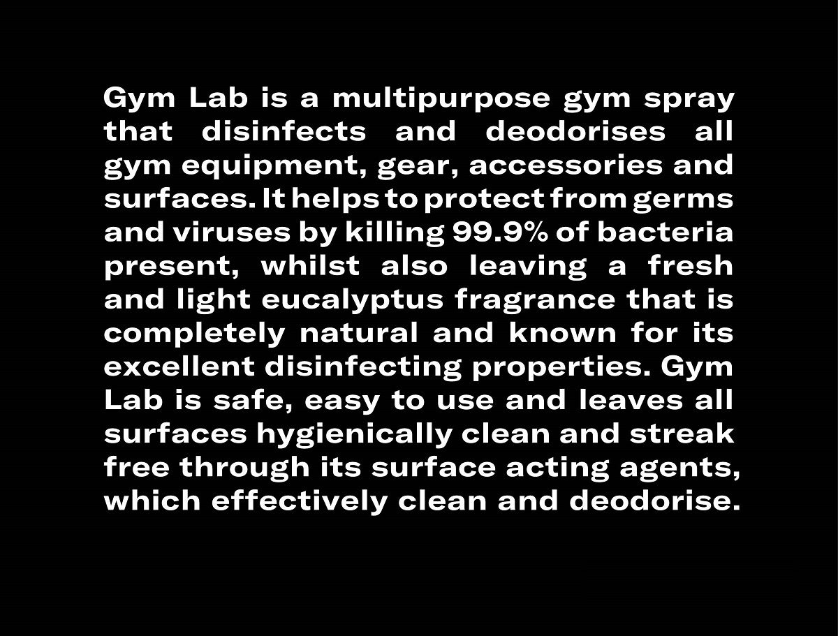 Gym Lab Sanitizer | Multipurpose - Fitness Hero Brand new