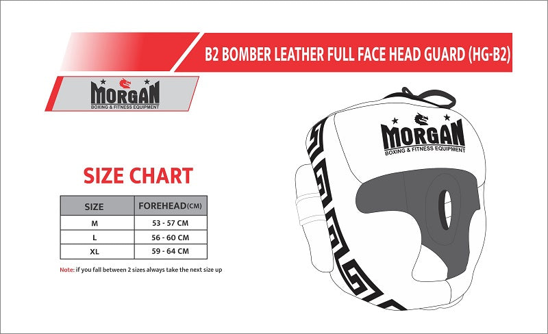 Morgan B2 Bomber Leather Head Guard - Fitness Hero Brand new