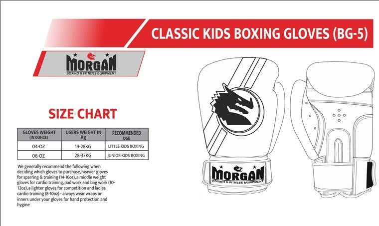 Morgan Classic V2 Kids Boxing Gloves (4-6OZ) - Fitness Hero Brand new