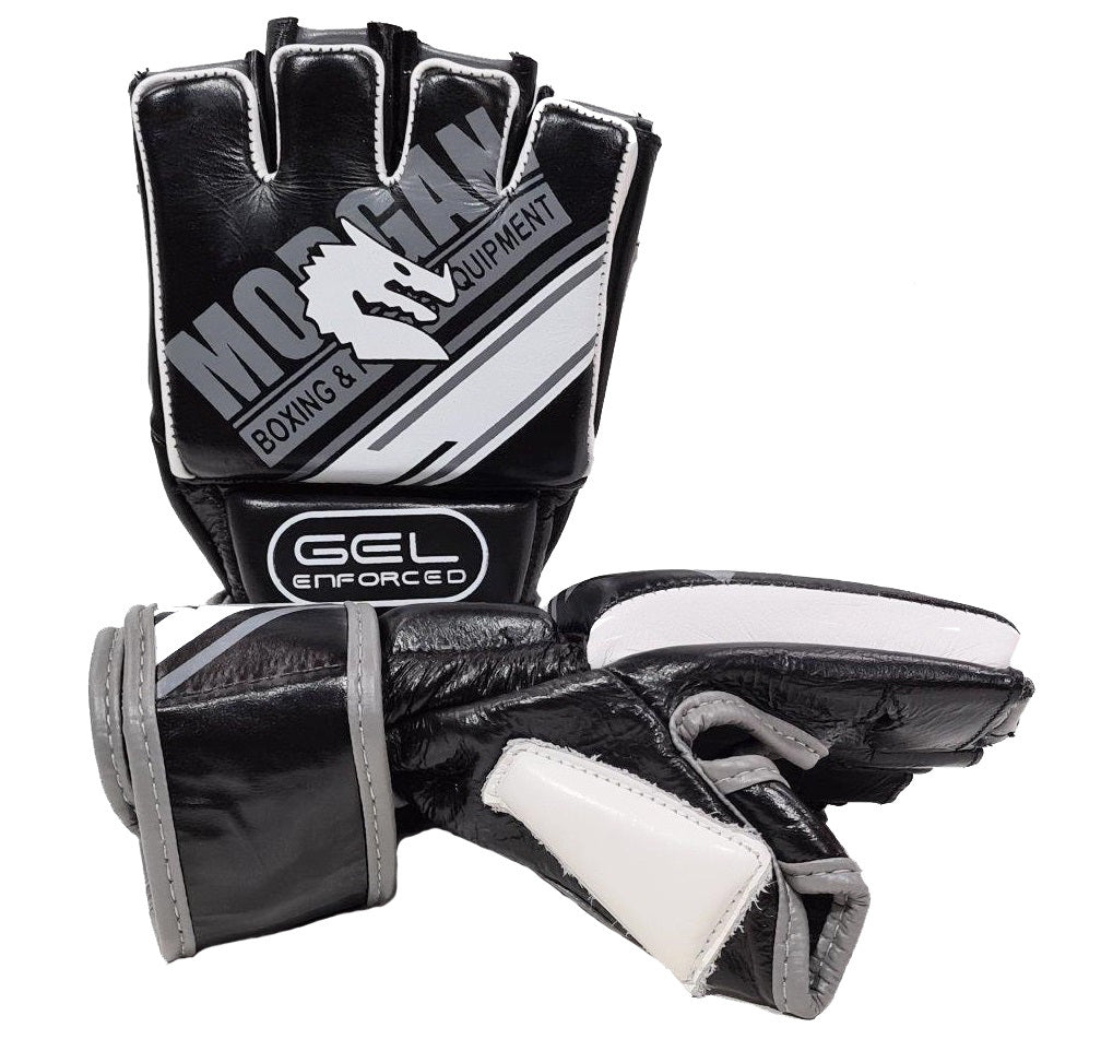 The Fitness Hero Hybrid MMA Gloves by Morgan Sports offer an unbelievable MMA style bag glove featuring exclusive Gel Shock technology for increased power, protection, impact resistance, and custom form fit. It uses only genuine cowhide leather cover with 2.5cm shock-absorbing closed-cell foam padding