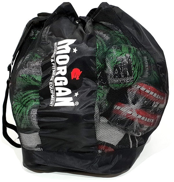 Made with an industrial-grade mesh fabric, Morgan mesh equipment sports bags are designed for trainers and coaches who need their group training equipment to air out after long and sweaty training sessions.