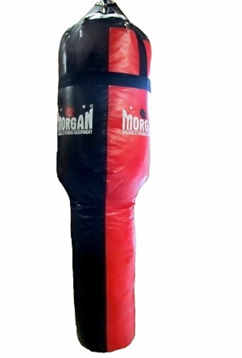 The Fitness Hero Angle Platinum punch bag from Morgan Sports is a high quality commercially designed punch bag, made for high volume usage. Measuring 183 cm in height and 35cm in width and weighing approx. 65-70kg.Made from 1000D ripstop vinyl with 4 reinforced 8mm steel triangle rings