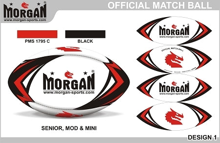 MORGAN MATCH 4-PLY RUGBY LEAGUE BALL - Fitness Hero Brand new