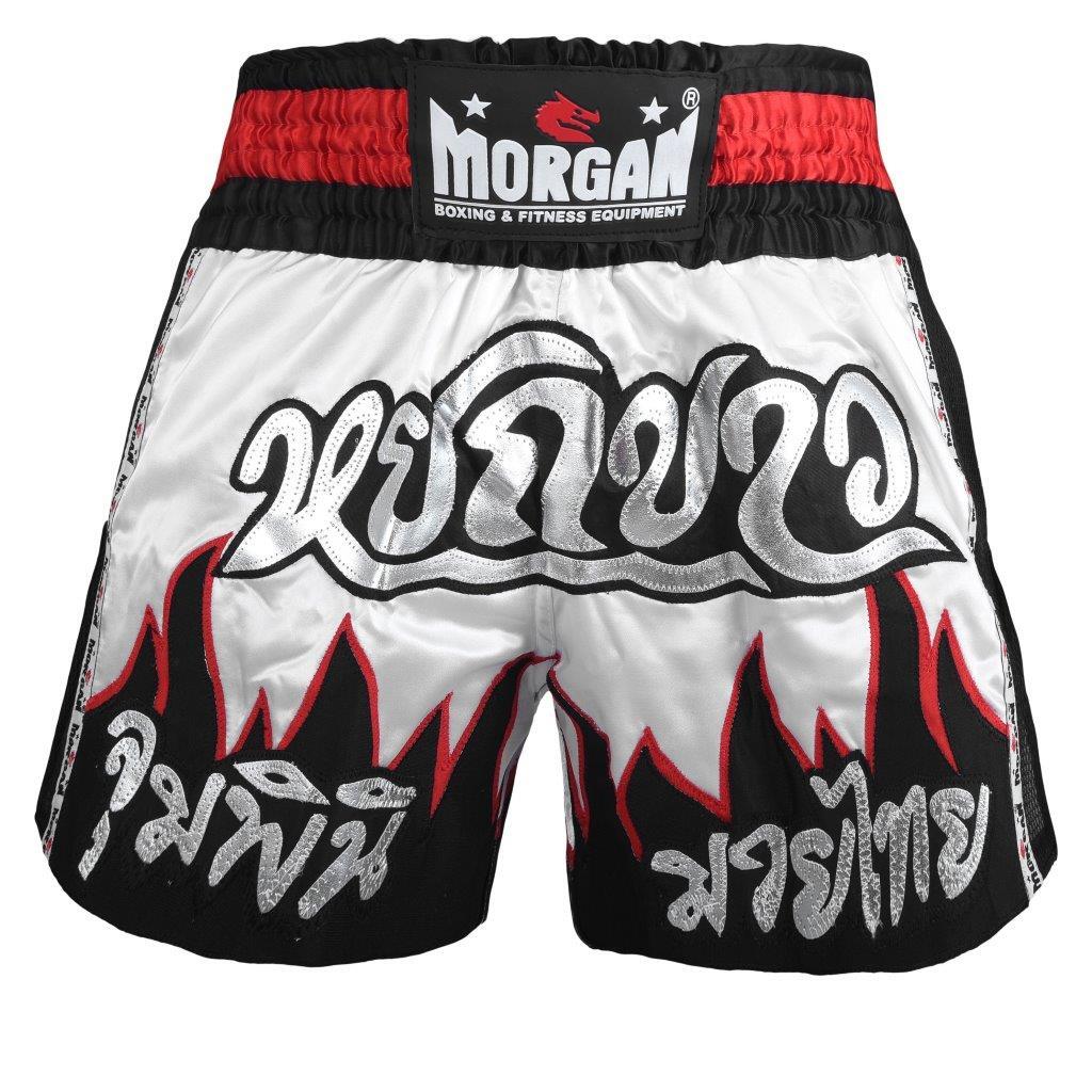 The Fitness Hero muay thai shorts by Morgan Sports will make you feel like the true Muay Thai fighter that you are, featuring a traditional muay thai cut design, with MTS-3 grade satin and fierce in-ring style to give you the edge over your competitors.
