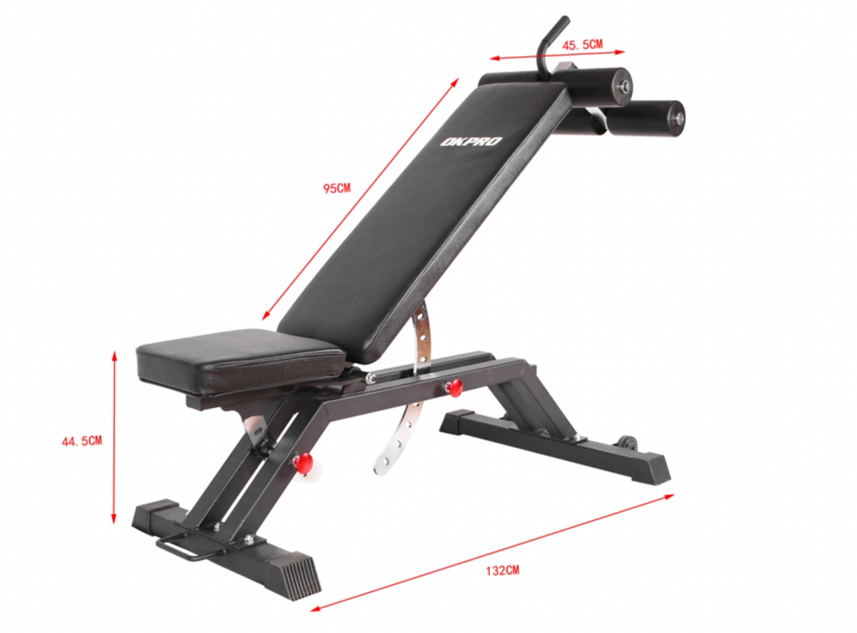 Adjustable FID Bench + Sit-Up / Decline Attachment - Fitness Hero Brand new