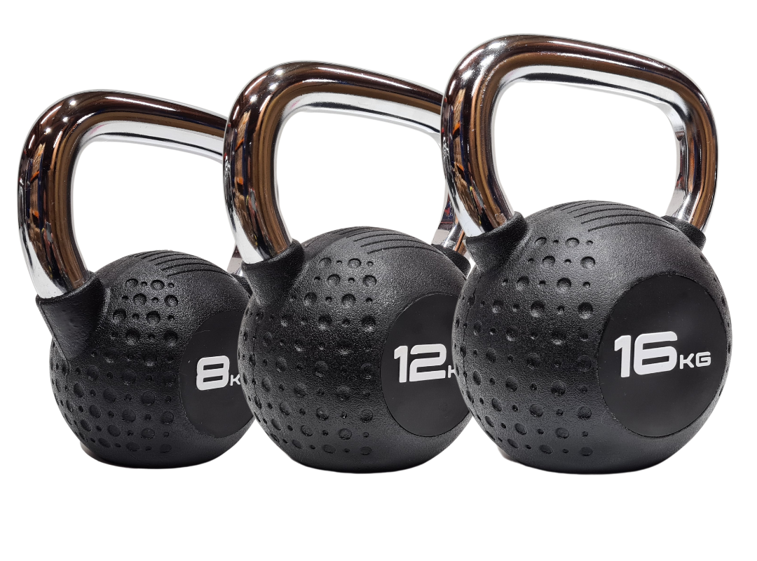 Morgan 3 Pcs Urethane Kettlebell Pack 3Pcs (8Kg + 12Kg + 16Kg) - Fitness Hero Brand new