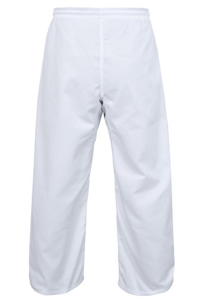 Yamasaki Pro white gi pants worn, side view