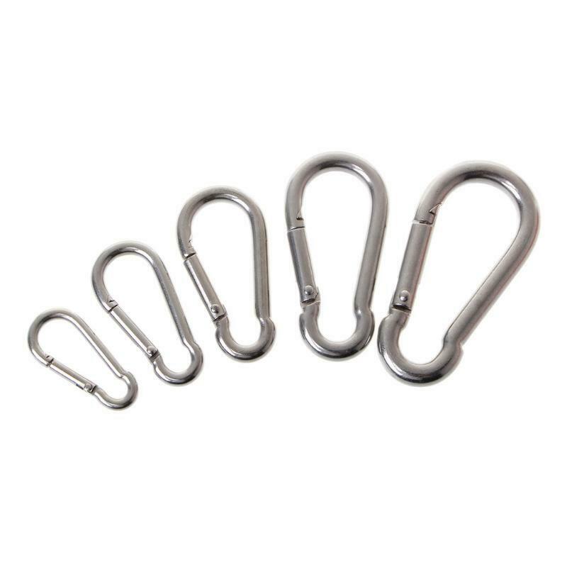 Fitness Hero Snap Hook Carabiner / Cable Clips. These Stainless Steel Snap Hook Carabiner, are a quick and easy way to attach all your favorite ropes, chains and other cable attachments. Perfect for any gym.