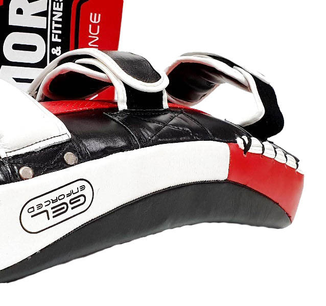 Fitness Hero offers the Morgan Endurance Thai Pad. The leather thai pad is crafted using only genuine cowhide leather for extra-long life and professional results. The slightly contoured design is ideal for all punches, strikes, and kicks. Premium leather quality