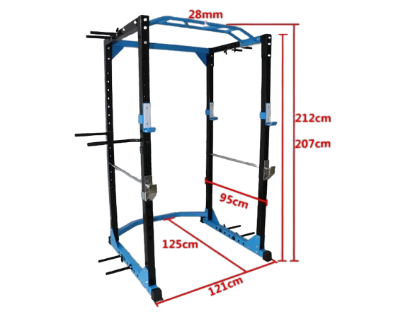 This commercial grade power rack is the perfect addition to any boutique gym or home gym setup. Made with thick high grade steel,
